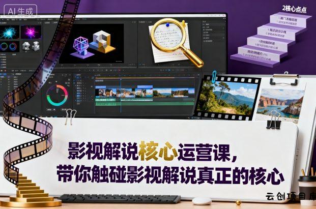 影视解说核心运营课，带你触碰影视解说真正的核心-云创项目库