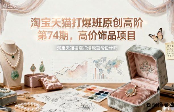淘宝天猫打爆班原创高阶第74期,高价饰品项目