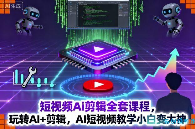 短视频Ai剪辑全套课程，玩转AI+剪辑，AI短视频教学小白变大神-云创项目库