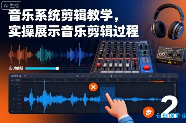 音乐系统剪辑教学，实操展示音乐剪辑过程-云创项目库