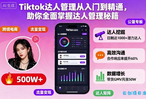 Tiktok达人管理从入门到精通,助你全面掌握达人管理秘籍