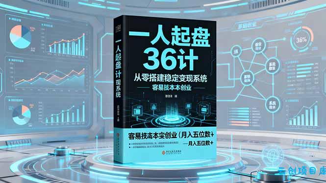 一人起盘36计：从零搭建稳定变现系统，实现低成本创业，月入五位数+-云创项目库