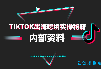 TikTok跨境电商0-1搭建运营(更新10月)-云创项目库