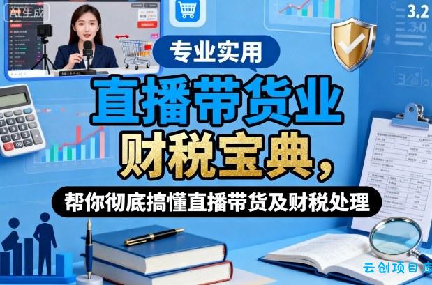 直播带货业财税宝典，帮你彻底搞懂直播带货及财税处理-云创项目库