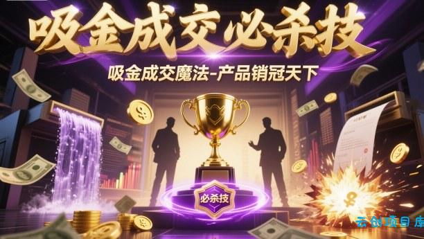 吸金成交必杀技，吸金成交魔法-产品销冠天下-云创项目库