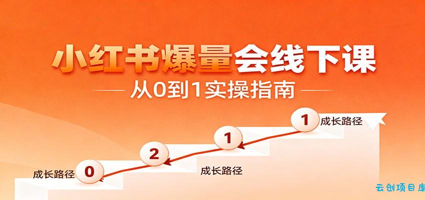 小红书爆量会线下课，聚焦小红书运营全流程，从0到1爆店实操方案-云创项目库