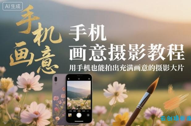 手机画意摄影教程，用手机也能拍出充满画意的摄影大片-云创项目库