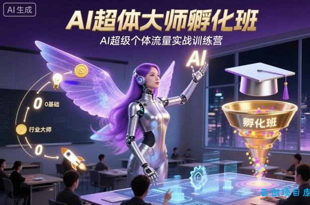 AI超体大师孵化班，AI超级个体流量实战训练营-云创项目库