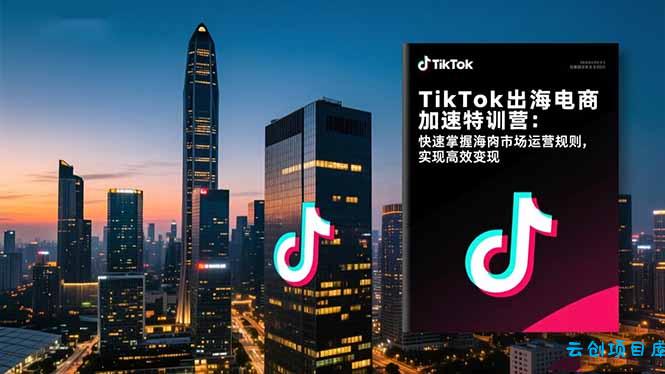 TikTok出海电商加速特训营：快速掌握海外市场运营规则，实现高效变现-云创项目库