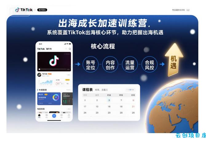 出海成长加速训练营，系统覆盖TikTok出海核心环节，助力把握出海机遇(更新)-云创项目库