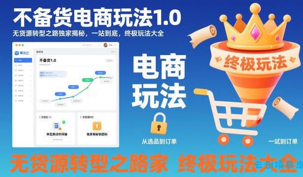 不备货电商玩法1.0,无货源转型之路独家揭秘,一站到底,终极玩法大全-云创项目库