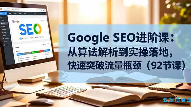 Google SEO进阶课:从算法解析到实操落地,快速突破流量瓶颈(92节课-云创项目库