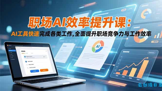 职场AI效率提升课:AI工具快速完成各类工作,全面提升职场竞争力与工作效率-云创项目库