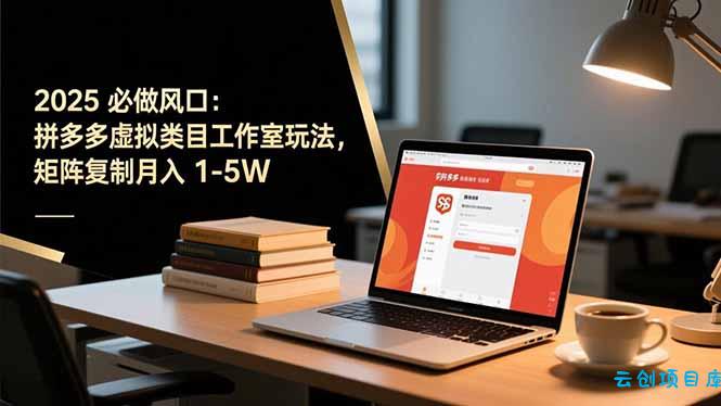 2025 必做风口:拼多多虚拟类目工作室玩法,矩阵复制月入 1-5W-云创项目库