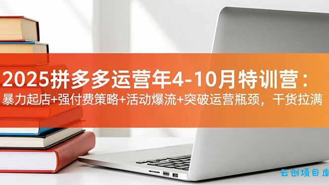 2025拼多多运营年4-10月特训营:暴力起店+强付费策略+活动爆流+突破运营瓶颈,干货拉满-云创项目库