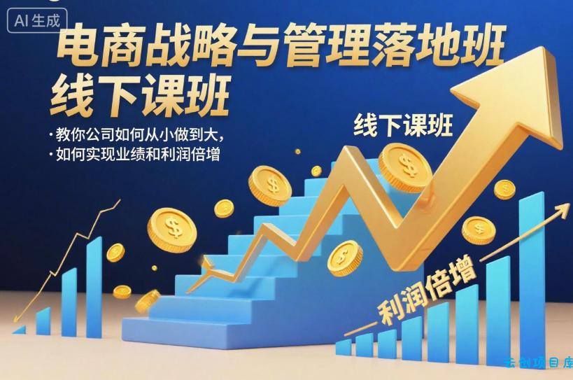 电商战略与管理落地班线下课,教你公司如何从小做到大,如何实现业绩和利润倍增【录音】-云创项目库