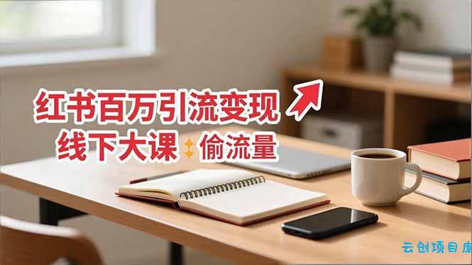 小红书百万引流变现-11月线下大课:分享从0到百万引流路径,手把手教偷流量、拿结果-云创项目库