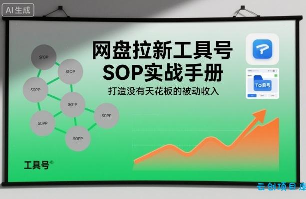 网盘拉新工具号SOP实战手册,打造没有天花板的被动收入-云创项目库