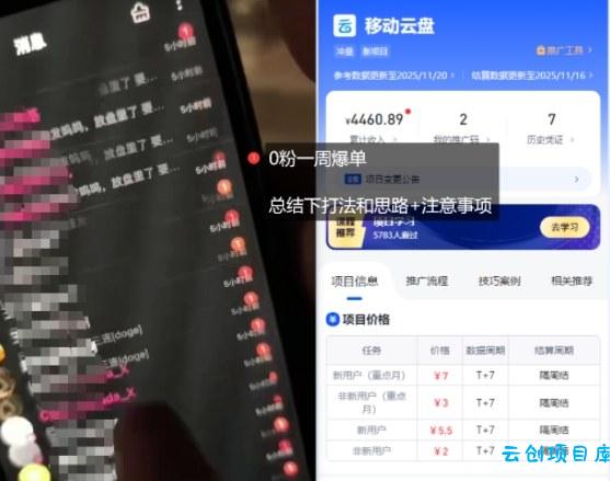 移动云盘项目,我们自己实操爆单一周4000与经验总结