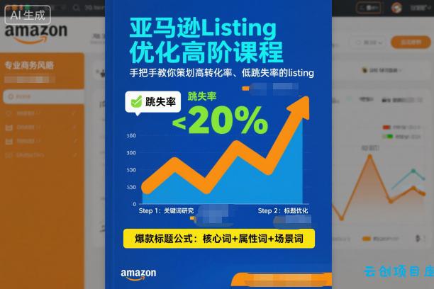 亚马逊Listing优化高阶课程,手把手教你策划高转化率、低跳失率的listing-云创项目库