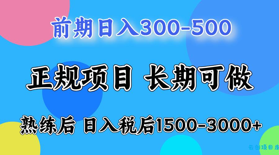 日收益500-1000+ 一台电脑在家就能做-云创项目库