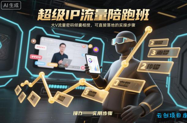 超级IP流量陪跑班,大V流量密码倾囊相授,可直接落地的实操步骤-云创项目库