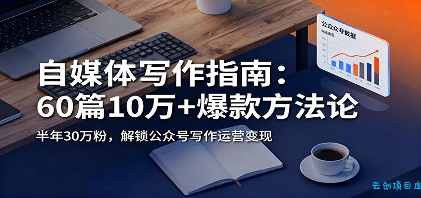 自媒体写作指南:60篇10万+爆款方法论,半年30万粉,解锁公众号写作运营变现-云创项目库