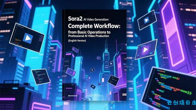 Sora2 AI视频生成的系统教程(英文版-云创项目库