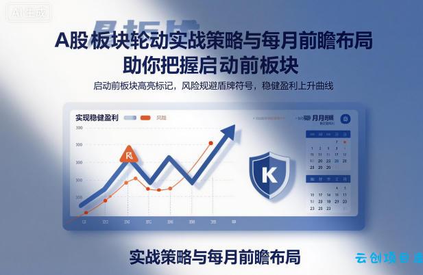 A股板块轮动实战策略与每月前瞻布局，助你把握启动前板块，规避风险，实现稳健盈利-云创项目库