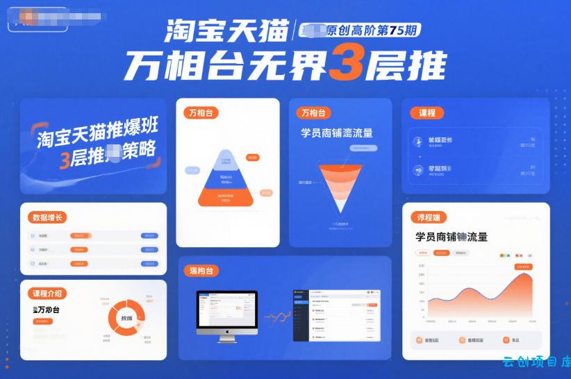 淘宝天猫推爆班原创高阶第75期,万相台无界3层推-云创项目库