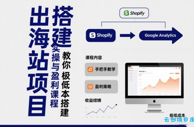 小淘出海站项目，搭建实操与盈利课程，手把手教你用极低成本搭建-云创项目库