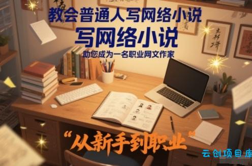 教会普通人写网络小说,助您成为一名职业网文作家-云创项目库