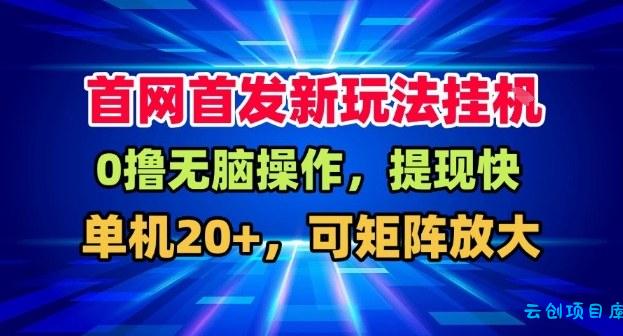 全网首发挂G，盒子自动賺米，单机20+，可矩阵放大，长期稳定运营【揭秘】-云创项目库
