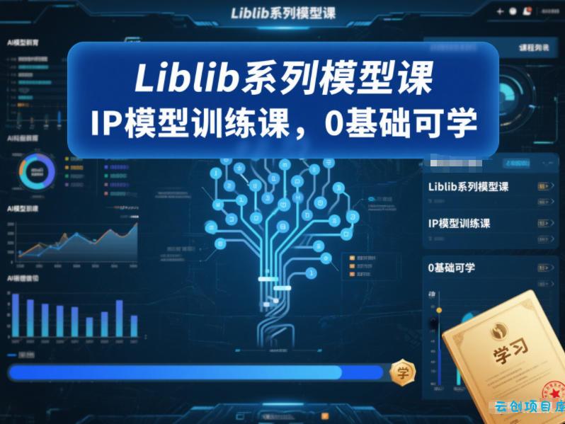 Liblib系列模型课，IP模型训练课，0基础可学-云创项目库
