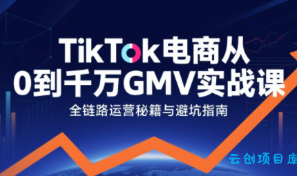 三千老师·TikTok电商从0到千万GMV实战课(更新)-云创项目库