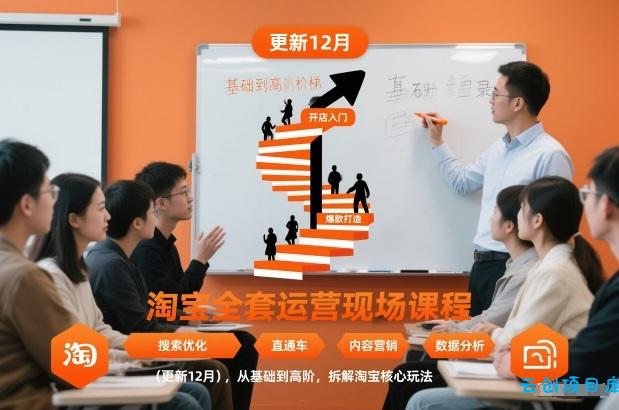 淘宝全套运营现场课程(更新12月)，从基础到高阶，拆解淘宝核心玩法-云创项目库