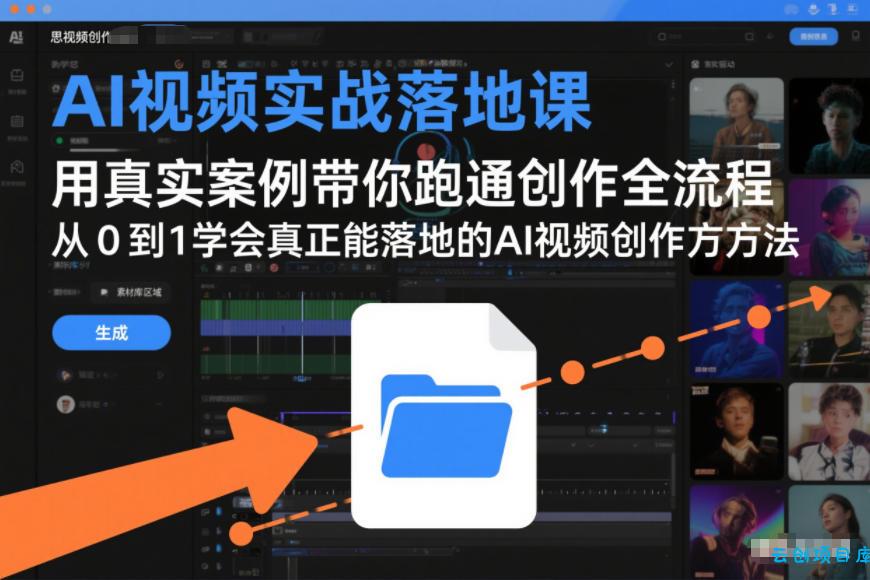 AI视频实战落地课，用真实案例带你跑通创作全流程，从0到1学会真正能落地的AI视频创作方法-云创项目库