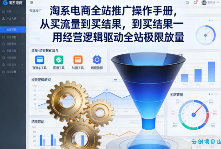 淘系电商全站推广操作手册，从买流量到买结果一用经营逻辑驱动全站极限放量-云创项目库