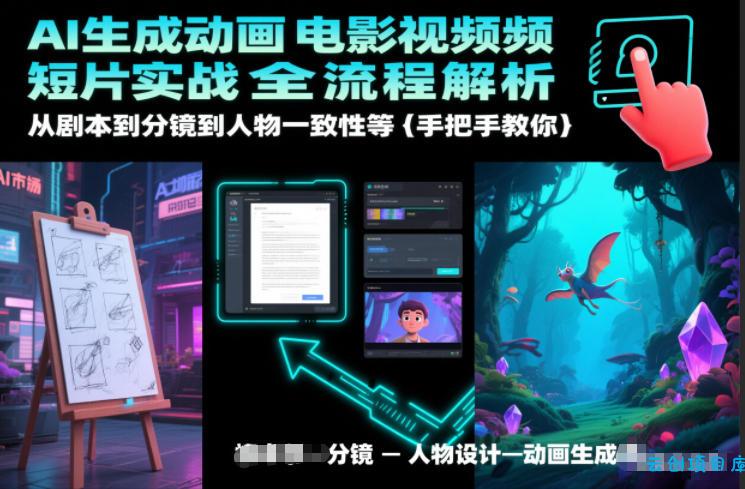 AI生成动画电影视频短片实战全流程解析，从剧本到分镜到人物一致性等手把手教你-云创项目库