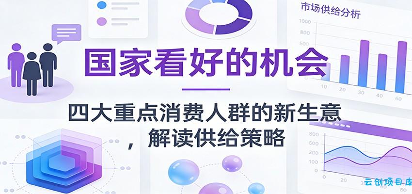 公众号付费文章：国家看好的机会，四大重点消费人群的新生意，解读供给策略-云创项目库