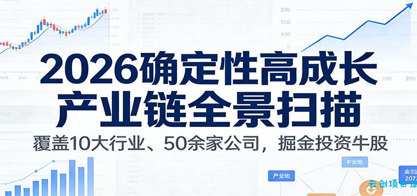 付费文章：2026确定性高成长产业链全景扫描：覆盖10大行业、50余家公司，掘金投资牛股-云创项目库