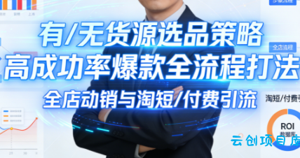 子鹏讲电商·淘宝私家班(更新2026)-云创项目库