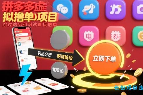 拼多多虚拟撸单项目，跳过选品和测试直接撸单-云创项目库