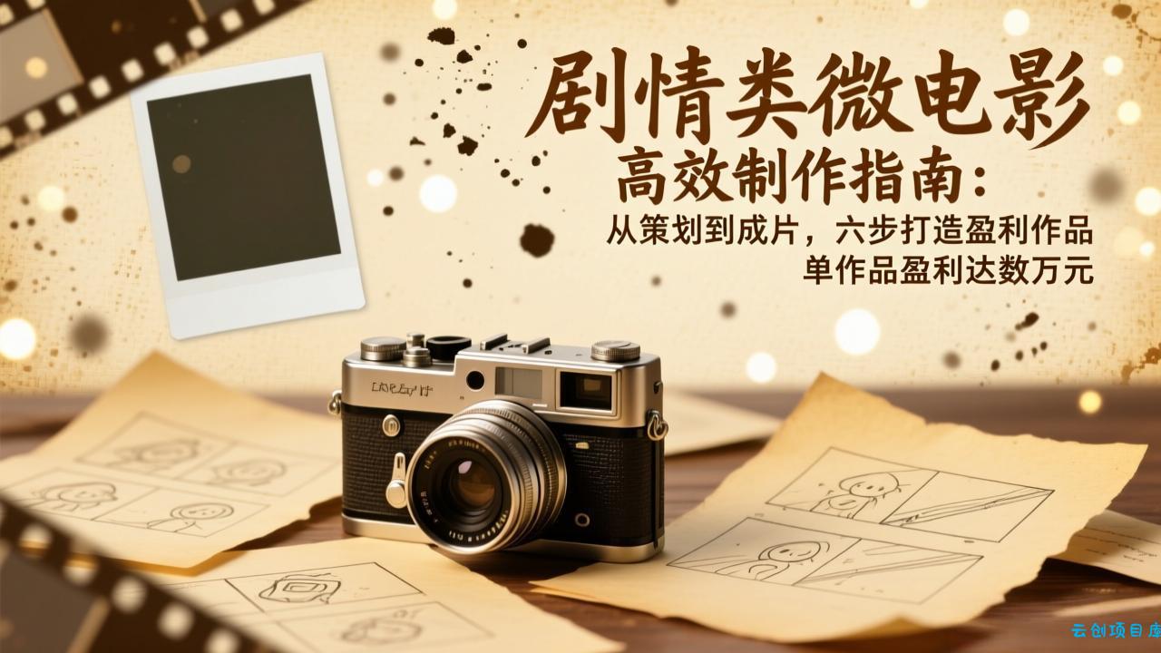 剧情类微电影高效制作指南：从策划到成片，六步打造盈利作品，单作品盈利达数万元-云创项目库