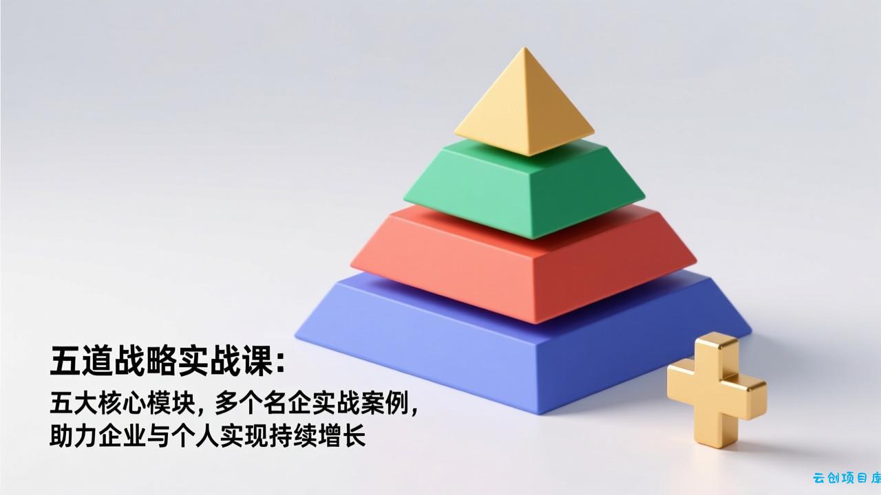 五道战略实战课：五大核心模块，多个名企实战案例，助力企业与个人实现持续增长-云创项目库