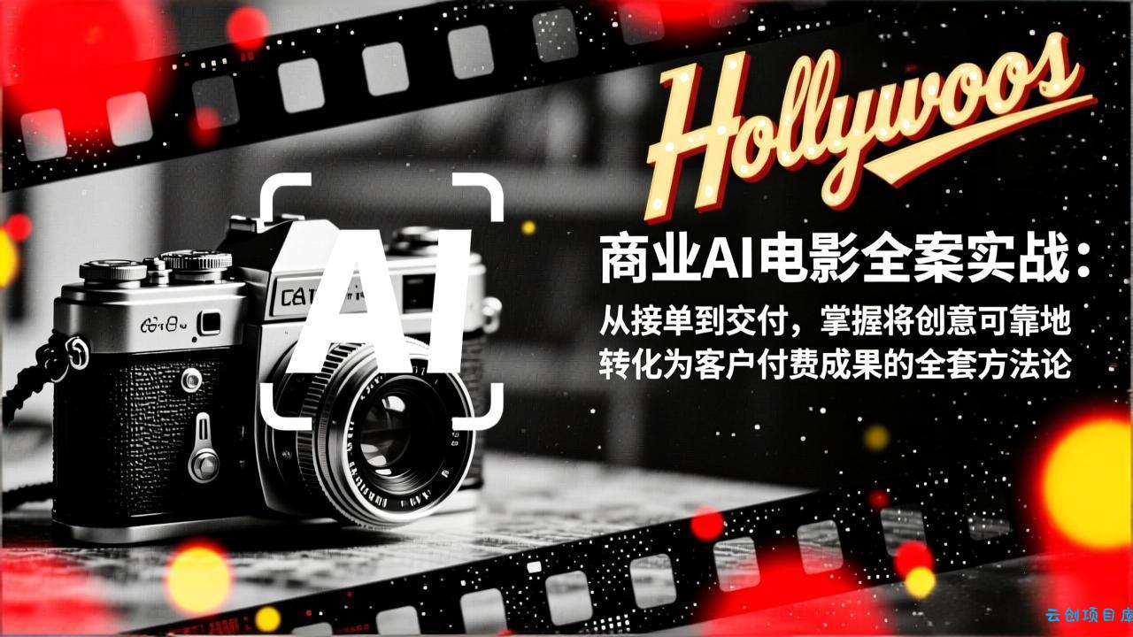商业AI电影全案实战：从接单到交付，掌握将创意可靠地转化为客户付费成果的全套方法论-云创项目库