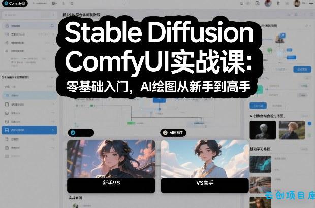 Stable Diffusion ComfyUI实战课：零基础入门，AI绘图从新手到高手-云创项目库