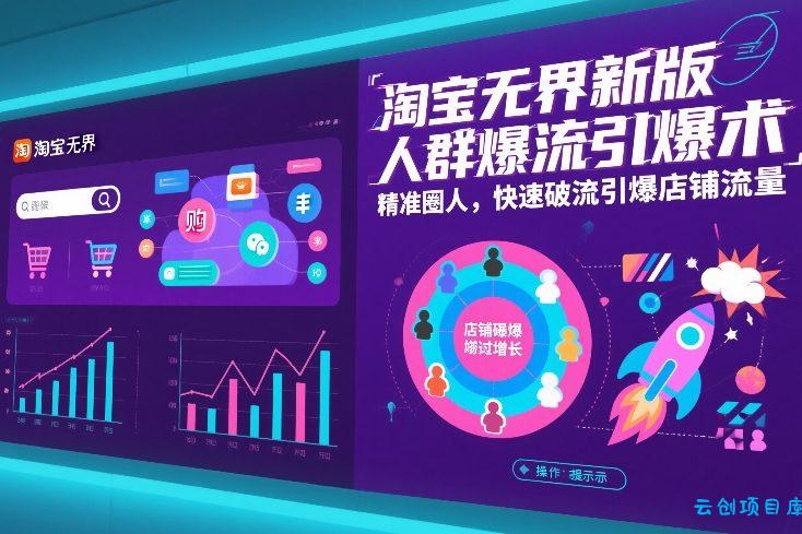淘宝无界新版人群爆流引爆术，精准圈人，快速破流引爆店铺流量-云创项目库