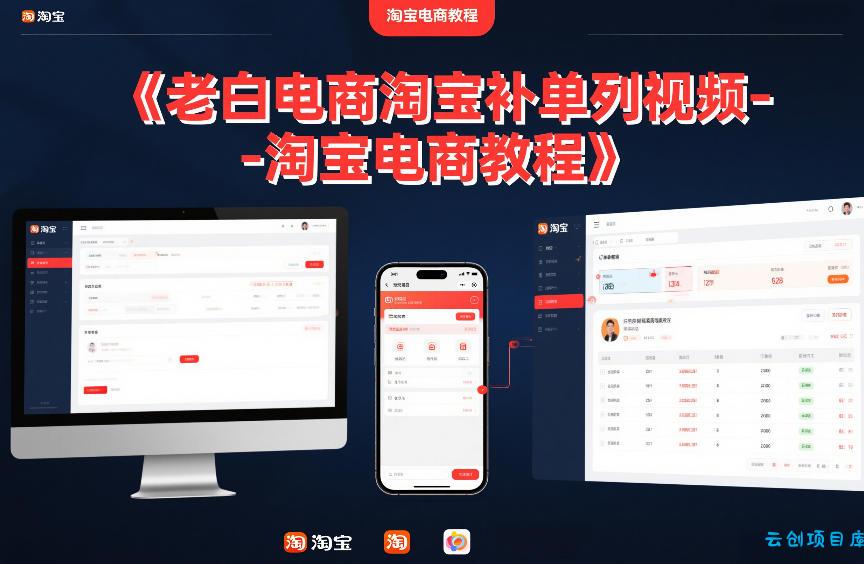 老白电商淘宝补单系列视频-淘宝电商教程-云创项目库