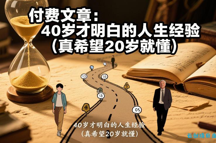 付费文章：40岁才明白的人生经验(真希望20岁就懂)-云创项目库